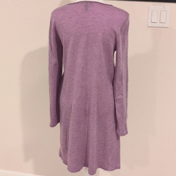 Eileen Fisher 100% Merino Wool dress, size Medium, Lavender,GUC - Picture 4 of 8